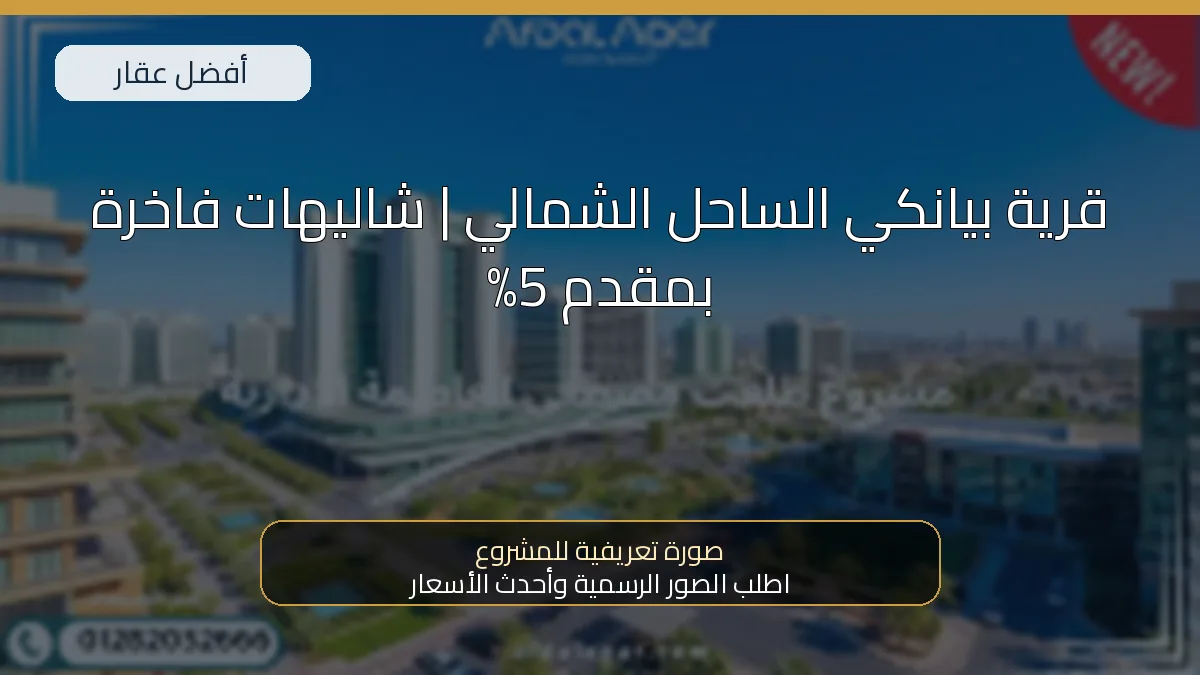 قرية بيانكي الساحل الشمالي | شاليهات فاخرة بمقدم 5% — صورة تعريفية للمشروع
