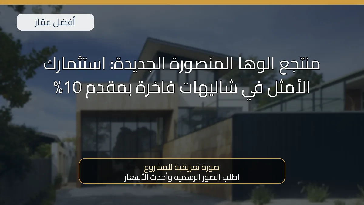 منتجع الوها المنصورة الجديدة: استثمارك الأمثل في شاليهات فاخرة بمقدم 10% — صورة تعريفية للمشروع